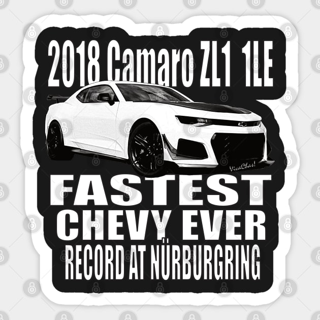 2018 ZL1 1LE CAMARO RECORD AT NÜRBURGRING Sticker by vivachas